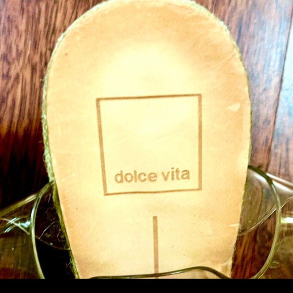 Dolce Vita Maxton Rope Wedge Espadrille Clear/Lucite Straps W/ Silver Gr… - Picture 8 of 8